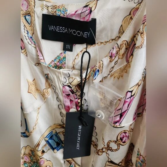 Vanessa Mooney Elisabeth Romper ICONIC VINTAGE JEWELRY SCARF PRINT - Picture 7 of 15